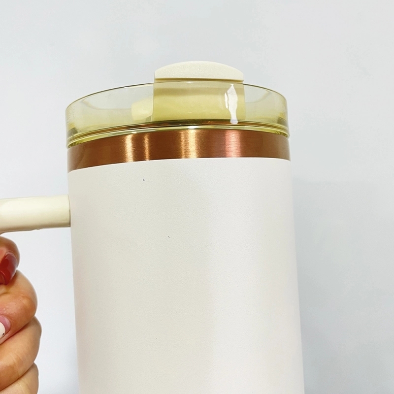 25 Pack USA Warehouse 40oz Copper Plating Quencher Tumblers 40 oz Stainless Steel Cup with Handle For Laser Engraving