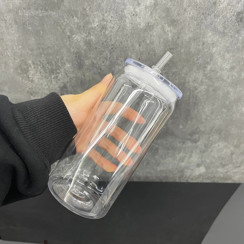 50 Pack USA Warehouse 20oz Libby Style Acylic Plastic Cup With Plastic Lids for Uv Dtf Wraps