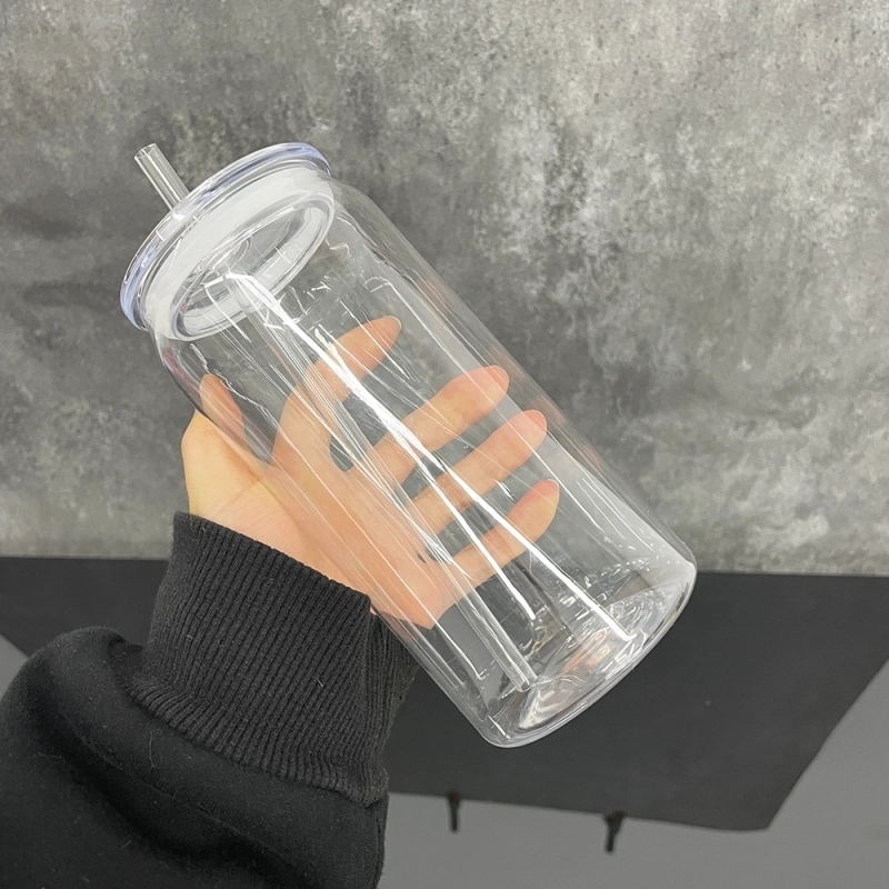 50 Pack USA Warehouse 20oz Libby Style Acylic Plastic Cup With Plastic Lids for Uv Dtf Wraps