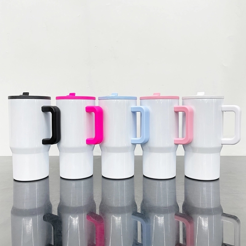25 Pack USA Warehouse White 20oz Kids Blank Sublimation Stainless Steel Tumblers 20 oz Cup with Leak Proof Straw Lids