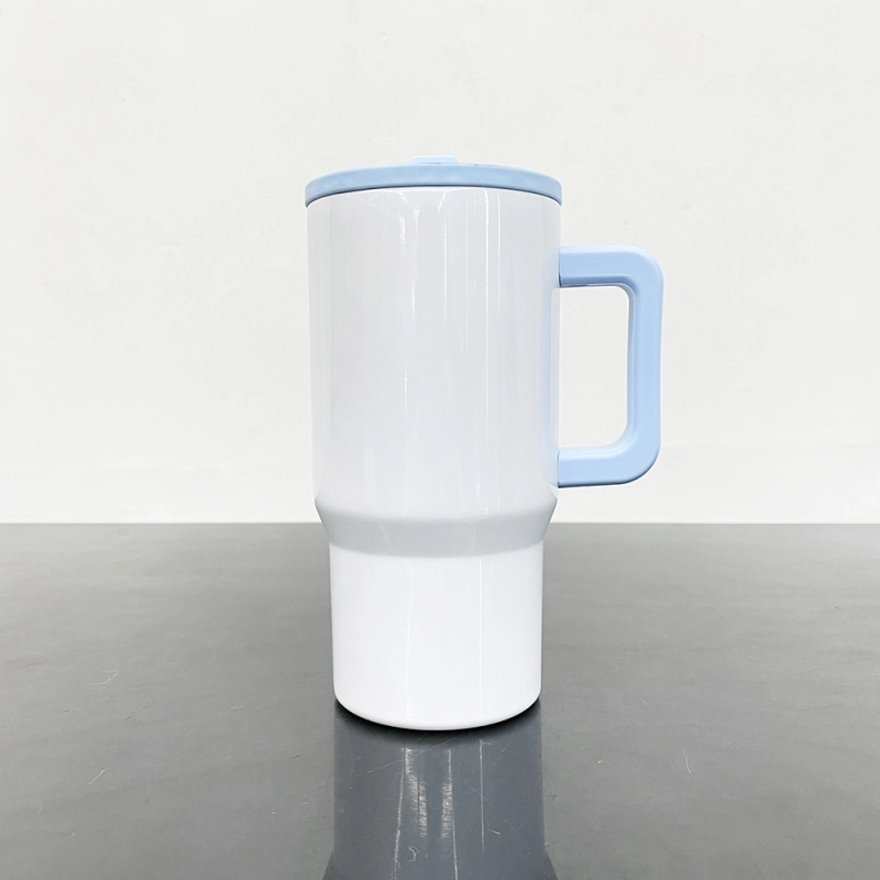 25 Pack USA Warehouse White 20oz Kids Blank Sublimation Stainless Steel Tumblers 20 oz Cup with Leak Proof Straw Lids