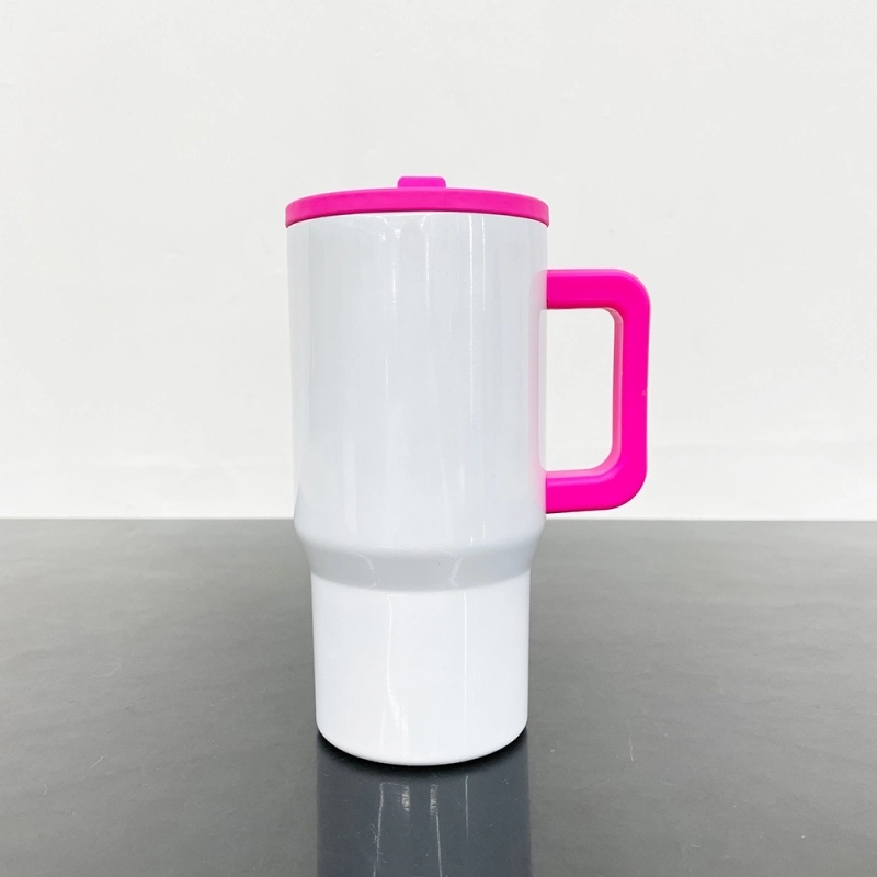 25 Pack USA Warehouse White 20oz Kids Blank Sublimation Stainless Steel Tumblers 20 oz Cup with Leak Proof Straw Lids