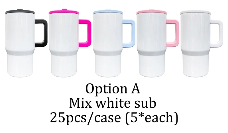 25 Pack USA Warehouse White 20oz Kids Blank Sublimation Stainless Steel Tumblers 20 oz Cup with Leak Proof Straw Lids
