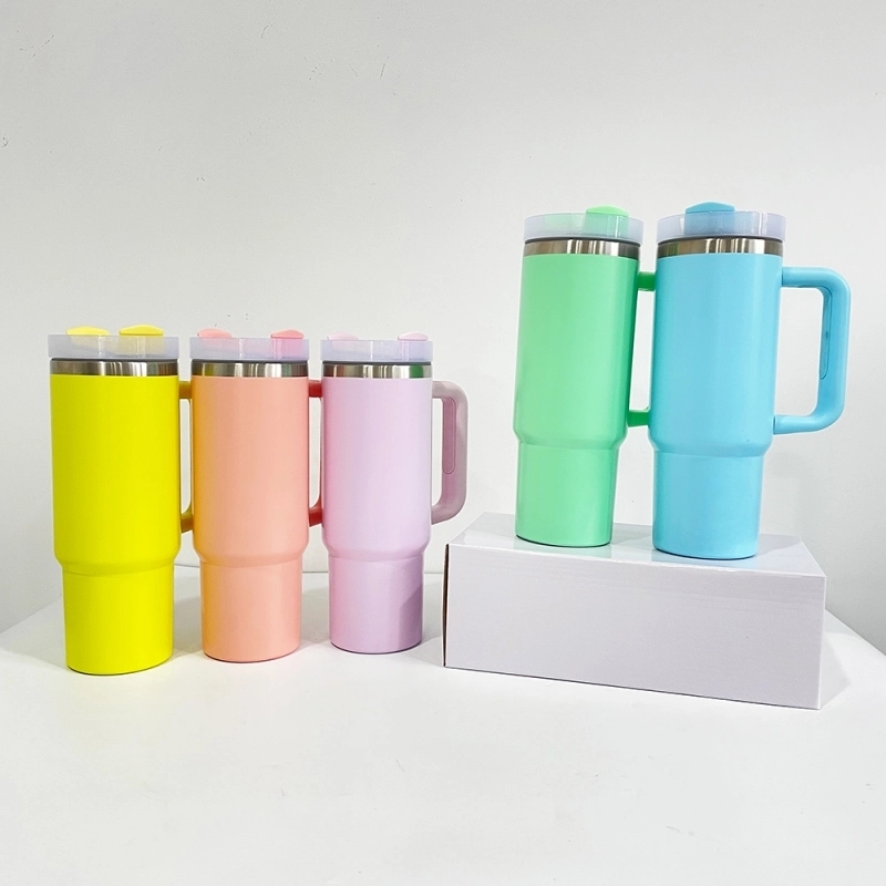20 Pack USA Warehouse H2.0 30oz Macaron Rainbow Mix Colors Blank Sublimation Quencher Tumbler 30 oz Stainless Steel Cup