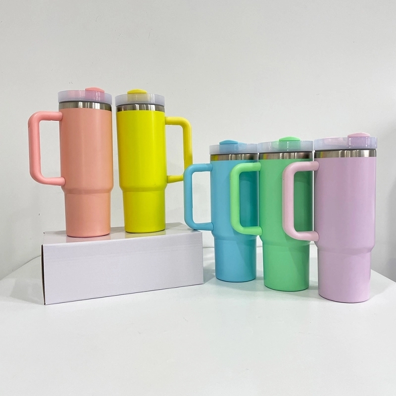 20 Pack USA Warehouse H2.0 30oz Macaron Rainbow Mix Colors Blank Sublimation Quencher Tumbler 30 oz Stainless Steel Cup