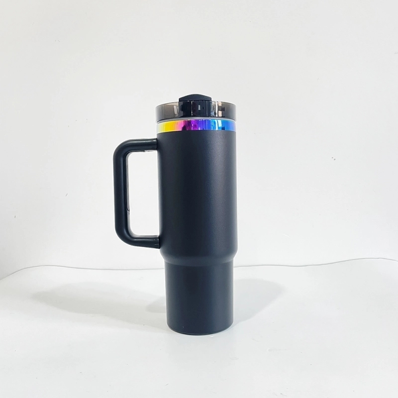 20 Pack USA Warehouse H2.0 30oz Cool Rainbow Color Underneath Powder Coated Quencher Tumblers 30 oz Stainless Steel Cup for Laser Engraving