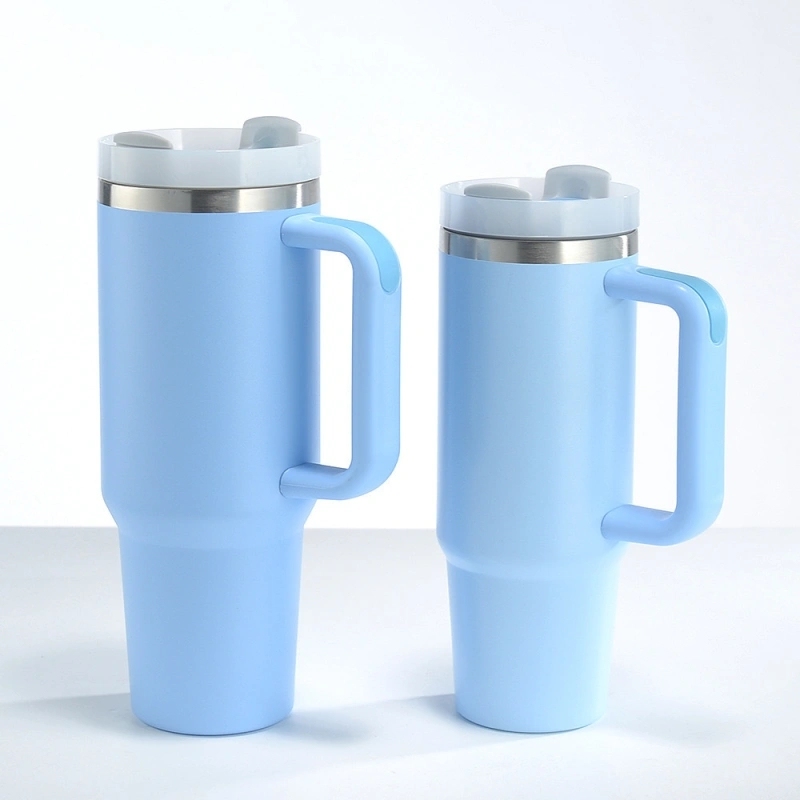 25 Pack USA Warehouse 30oz H2.0 Powder Coat Stanley Quencher Tumblers 30 oz Stainless Steel Cup for Laser Engrabing