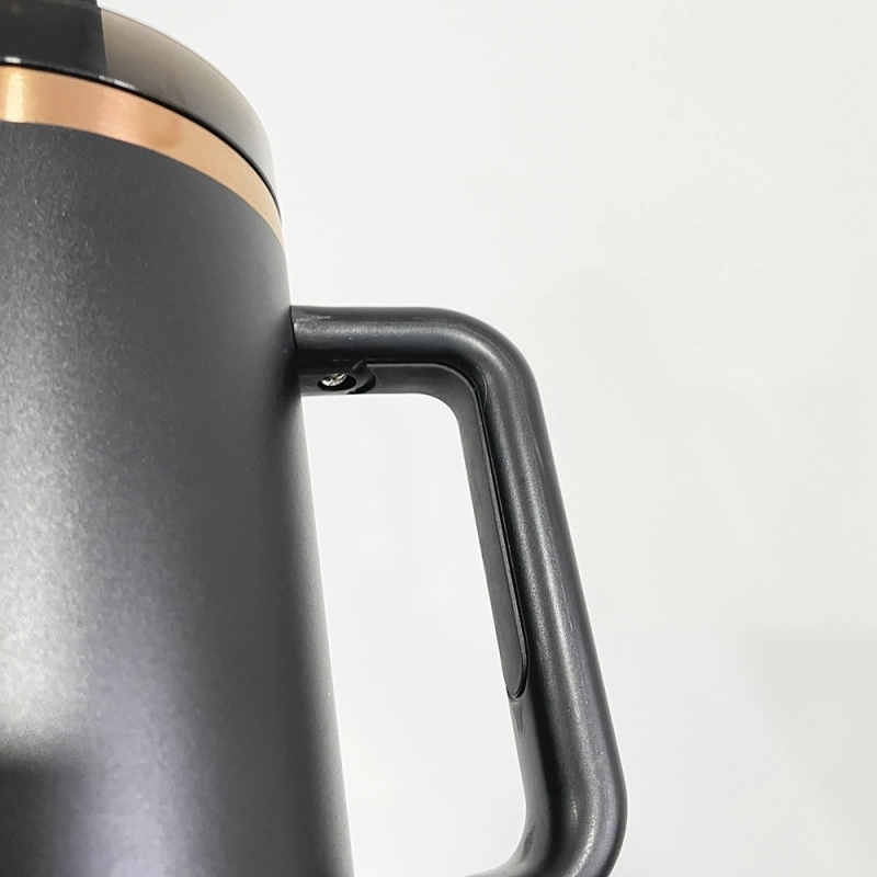 25 Pack USA Warehouse Black 40oz Copper Plating Quencher Tumblers 40 oz Stainless Steel Cup with Handle For Laser Engraving