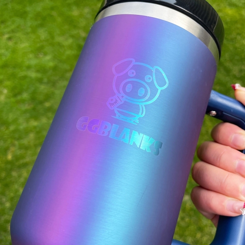 20 Pack USA Warehouse 40oz Power Coated Sliver Plated Dreamy Purple Color Tumblers 40 oz Stainless Steel Cup for Laser Engraving