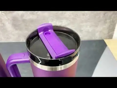 20 Pack USA Warehouse 40oz Power Coated Sliver Plated Dreamy Purple Color Tumblers 40 oz Stainless Steel Cup for Laser Engraving