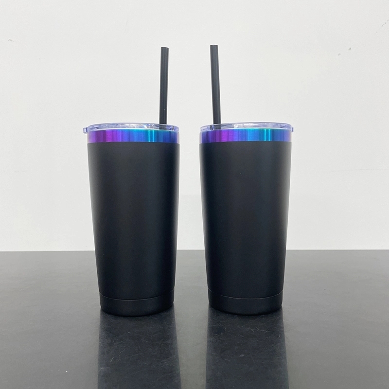 25 Pack USA Warehouse 20oz Black Chroma Yeti Style Blank Powder Coat Coffee Cups 20 oz Stainless Steel Tumbler