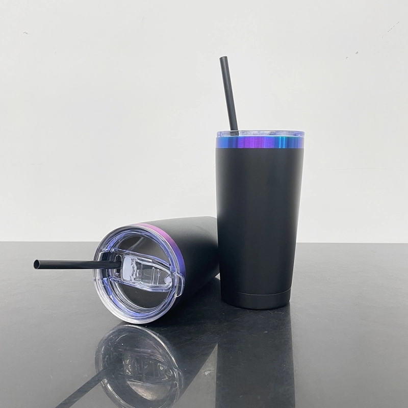25 Pack USA Warehouse 20oz Black Chroma Yeti Style Blank Powder Coat Coffee Cups 20 oz Stainless Steel Tumbler