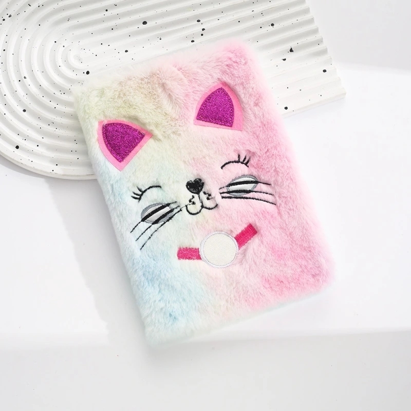 Plush Embroidery Cartoon Creative A5 Notebook