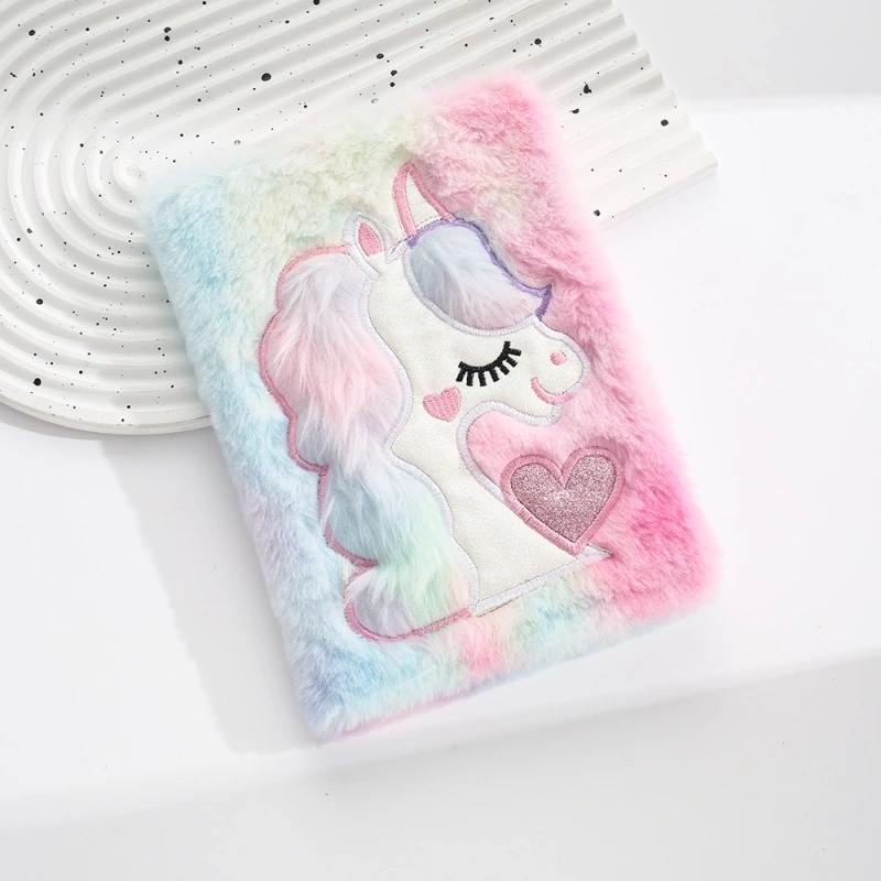 Plush Embroidery Cartoon Creative A5 Notebook