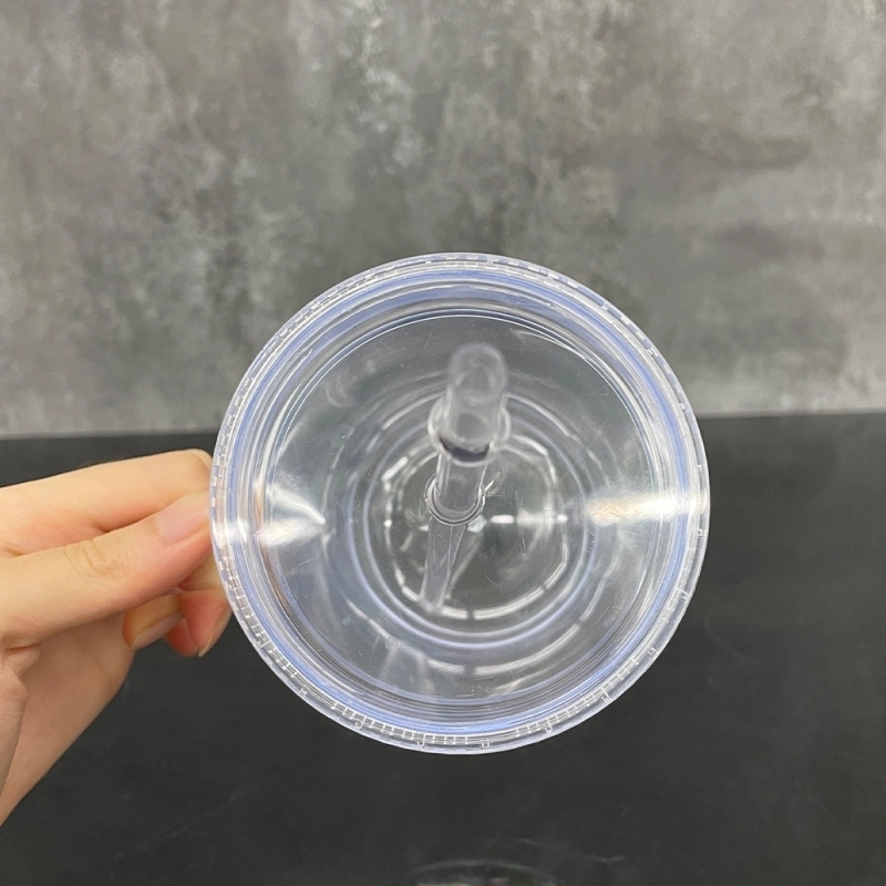 25 Pack China Warehouse Snow Globe 20oz Plastic Cup 20 oz Plastic Mug Mason Jars with Handles (Pre-drilled and plug)