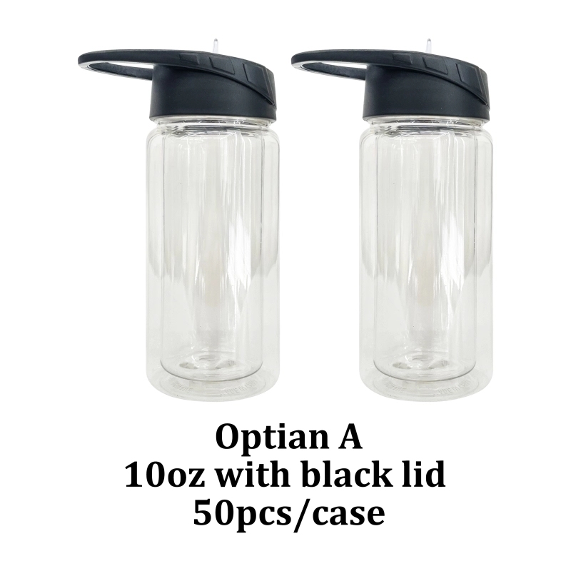 25 Pack 50 Pack China Warehouse 10oz 15oz Double Walled Plastic Water Bottles Plastic Tumbler Cup For Snow Globes With Pre Drilled Hole And Plug
