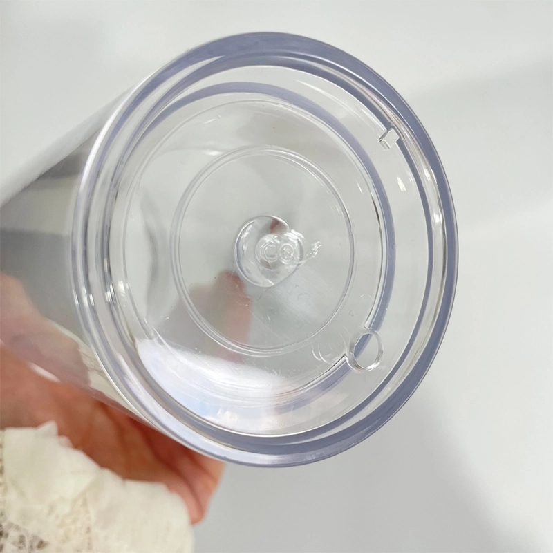 20 Pack China Warehouse 24oz Clear Transparent Pre Drilled Cup Snow Globe Double Wall Plastic Acrylic Tumbler Boba Cups Sold By Case