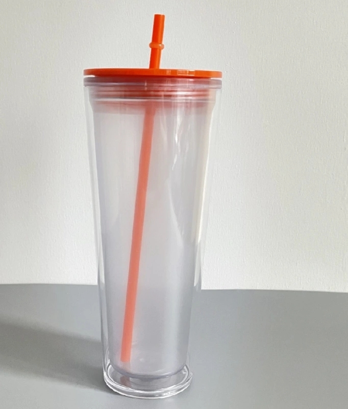 20 Pack China Warehouse 24oz Glow In The Dark Pre Drilled Cup 24 oz Snow Globe Double Wall Plastic Acrylic Tumbler Sold By Case
