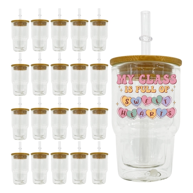 50 Pack China Warehouse 3oz Snow Globe Shot Glass Cup 3 oz Glass Tumbler With Pre-Drilled Hole and Plug