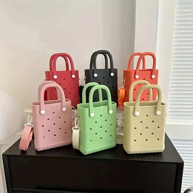 EVA Mini Rubber Summer Tote Bag,Waterproof Storage Bag