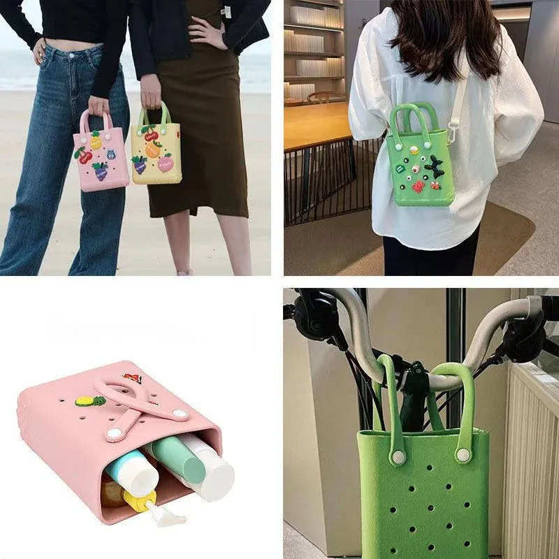 EVA Mini Rubber Summer Tote Bag,Waterproof Storage Bag