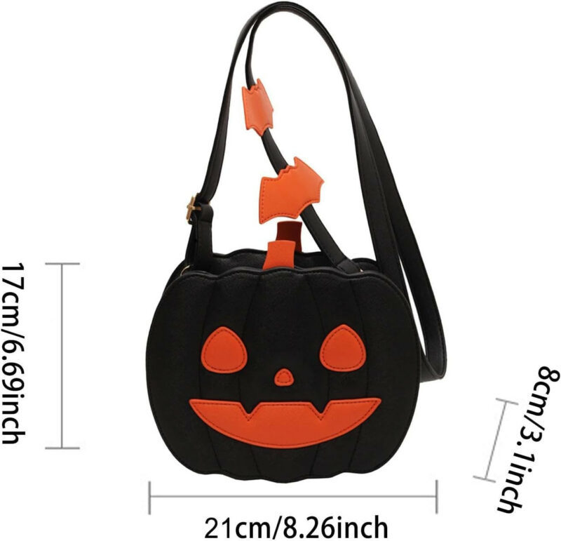 Halloween Pumpkin Crossbody Candy Bag Novelty Shoulder Bag for Women/Kids