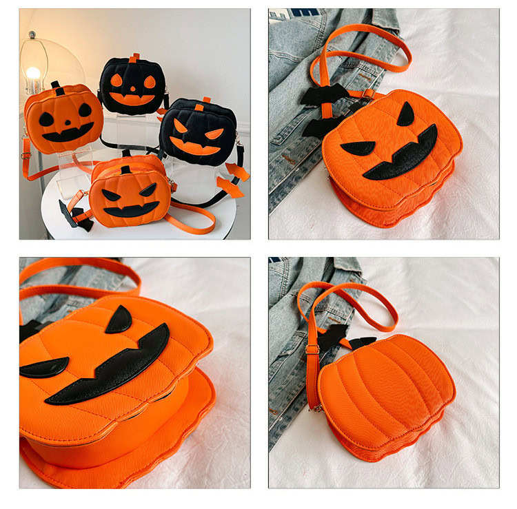 Halloween Pumpkin Crossbody Candy Bag Novelty Shoulder Bag for Women/Kids