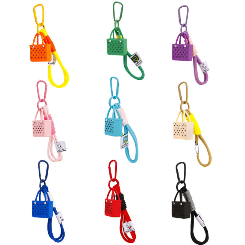 Beach Bag Pendant Keychain Cartoon Silicone Bracelet