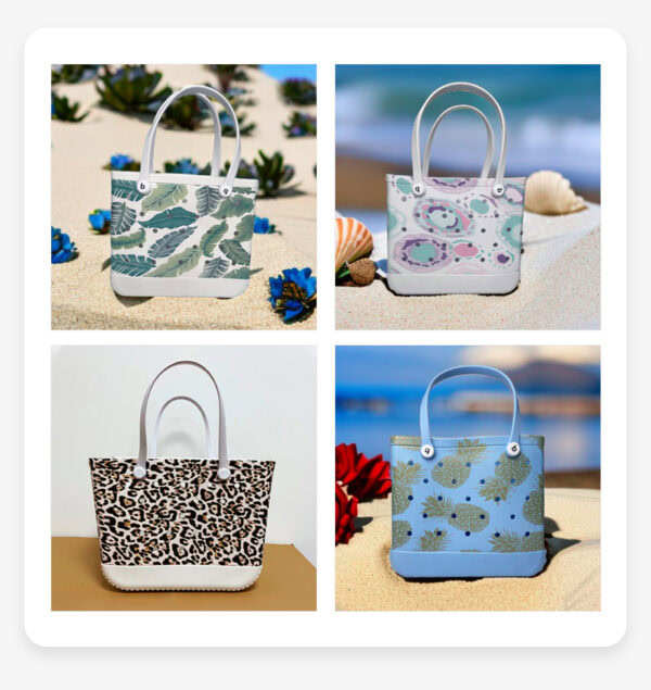 Cow Print Waterproof EVA Beach Tote Bag