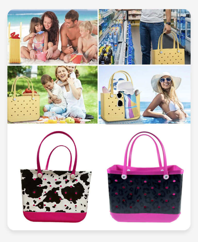 Cow Print Waterproof EVA Beach Tote Bag