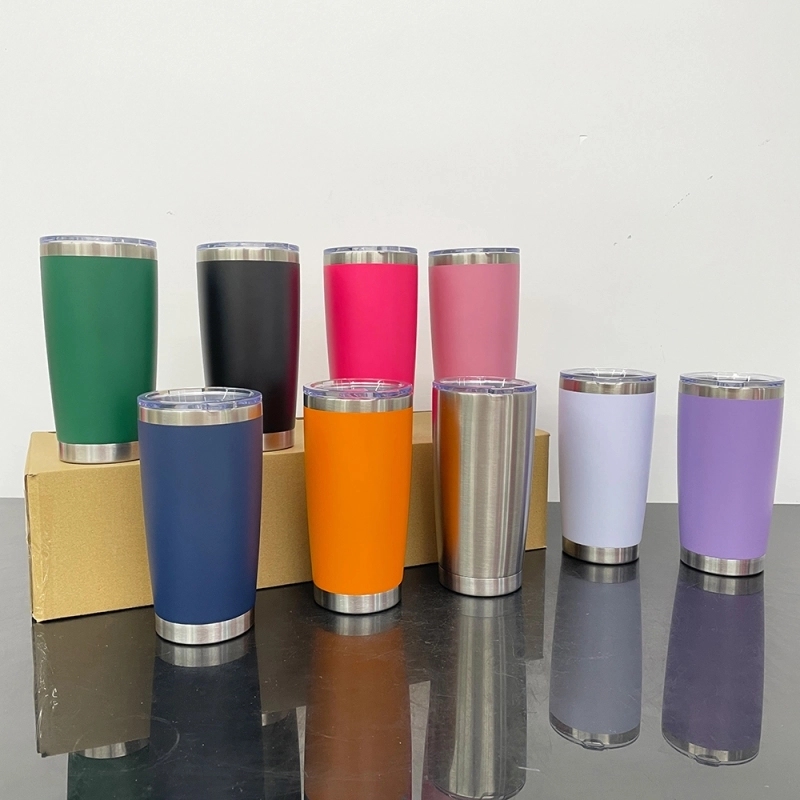 25 Pack USA Warehouse Yeti Power Coated 20oz Tumbler 20 oz Stainless Steel Cup for Laser Engraving