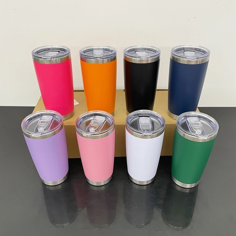 25 Pack USA Warehouse Yeti Power Coated 20oz Tumbler 20 oz Stainless Steel Cup for Laser Engraving