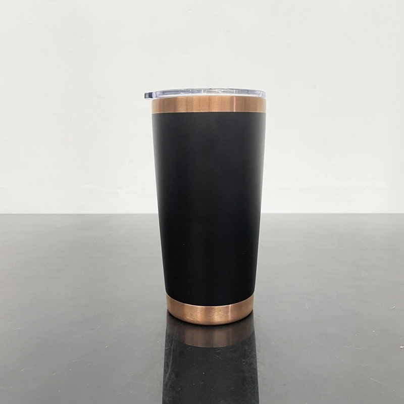 25 Pack USA Warehouse 20oz Yeti Style powder coated copper underneath coffee car tumblers 20 oz Stainless Steel Cup with Magnetic lids for laser engraving