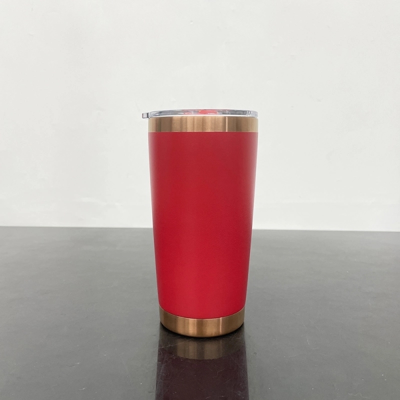 25 Pack USA Warehouse 20oz Yeti Style powder coated copper underneath coffee car tumblers 20 oz Stainless Steel Cup with Magnetic lids for laser engraving