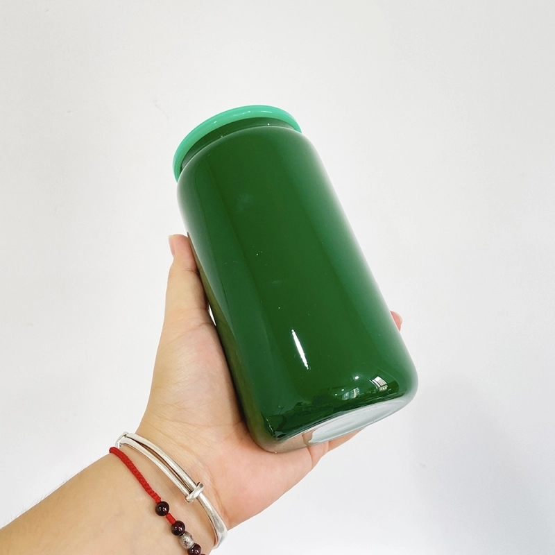 50 Pack USA Warehouse 16oz Christmas Green Red Mix Color Sublimation Glass Can Both Work for UV DTF Wraps