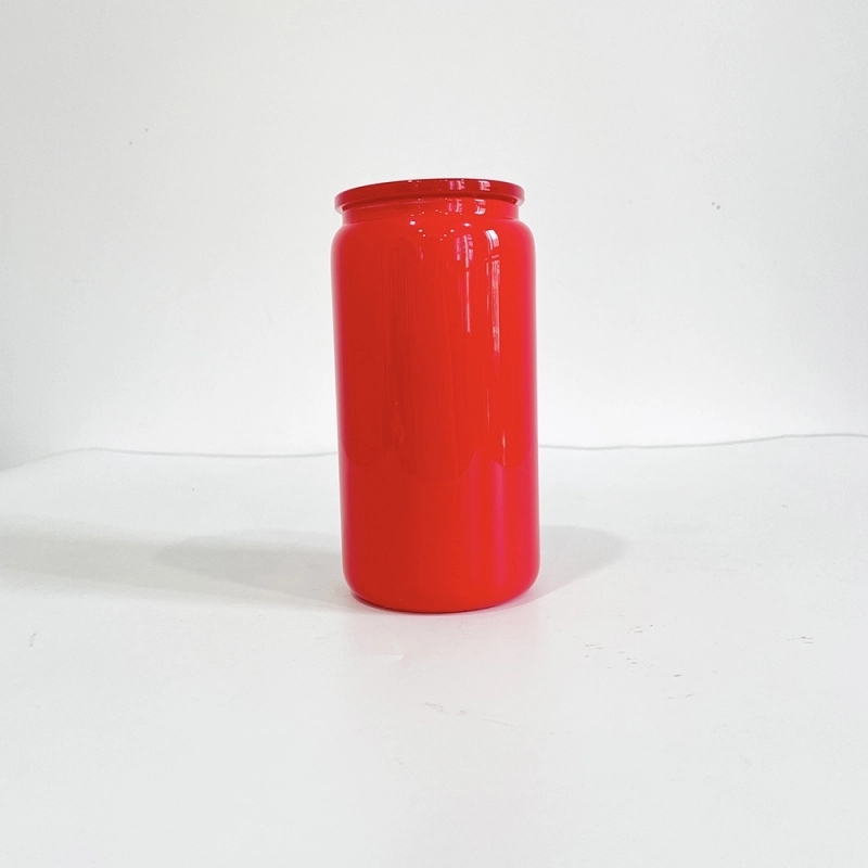 50 Pack USA Warehouse 16oz Christmas Green Red Mix Color Sublimation Glass Can Both Work for UV DTF Wraps