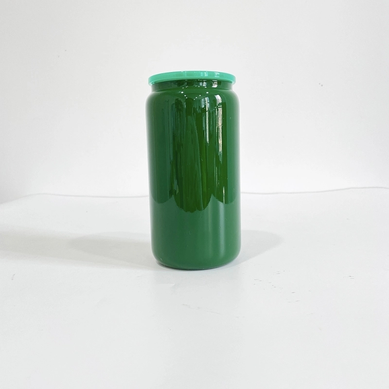 50 Pack USA Warehouse 16oz Christmas Green Red Mix Color Sublimation Glass Can Both Work for UV DTF Wraps
