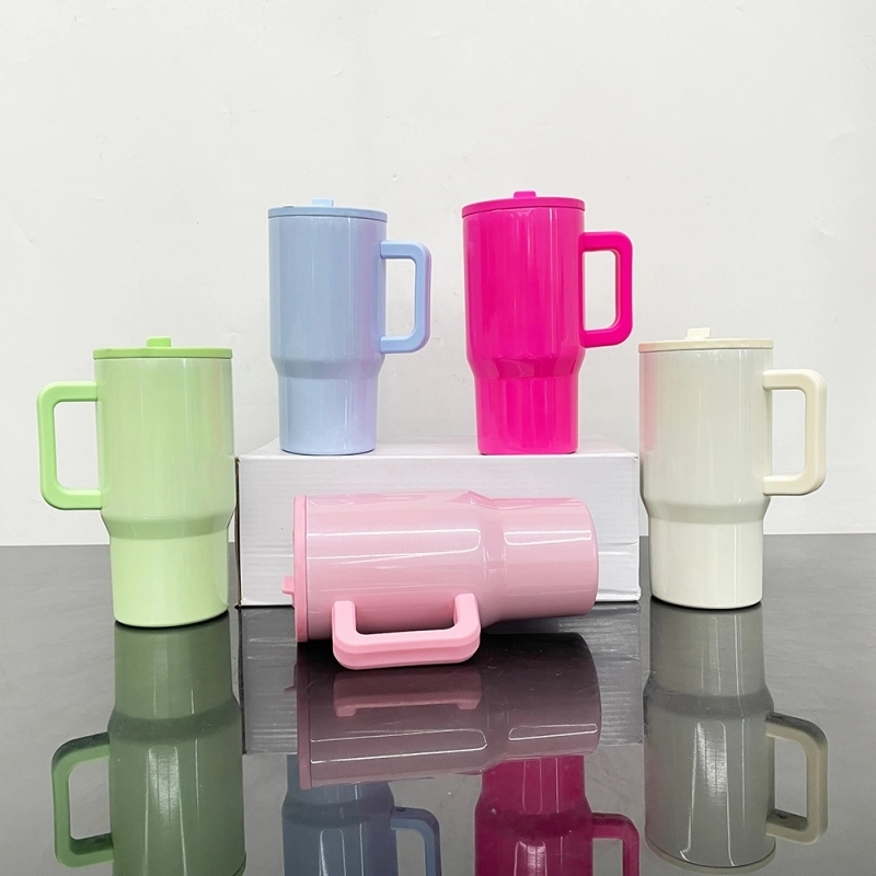 25 Pack USA Warehouse 20oz Kids Blank Sublimation Stainless Steel Tumblers 20 oz Cup with Leak Proof Straw Lids Also Nice Choose for Outdoor and School