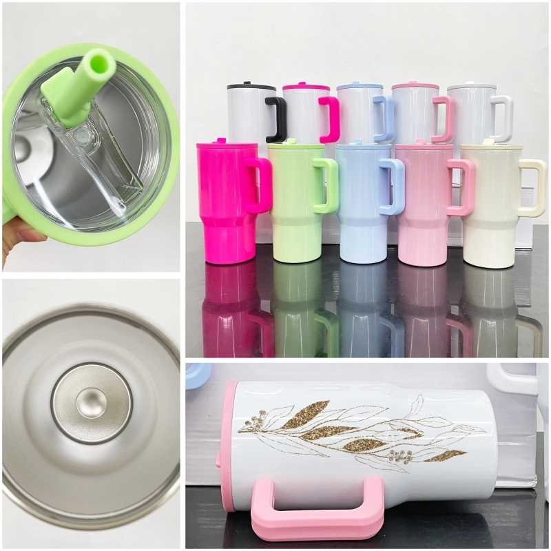 25 Pack USA Warehouse 20oz Kids Blank Sublimation Stainless Steel Tumblers 20 oz Cup with Leak Proof Straw Lids Also Nice Choose for Outdoor and School