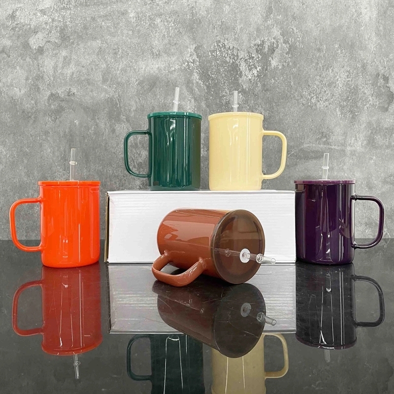 25 Pack USA Warehouse 17oz Blank Sublimation Glass Mugs for Coffee Hot Cocoa Pretty Warm Autumn Fall Winter Color Gass Cups for UV DTF Wraps