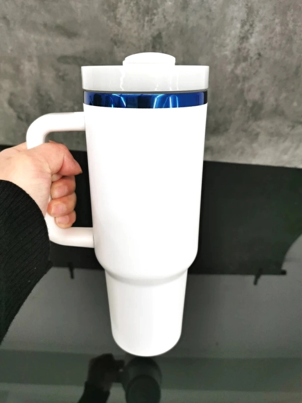 20 Pack USA Warehouse 40oz Blue Underneath Mix Color Powder Coat H2.0 Quencher Tumblers 40 oz Stainless Steel Cup