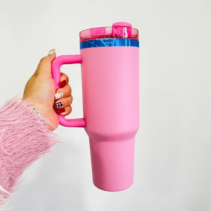 20 Pack USA Warehouse 40oz Blue Underneath Mix Color Powder Coat H2.0 Quencher Tumblers 40 oz Stainless Steel Cup
