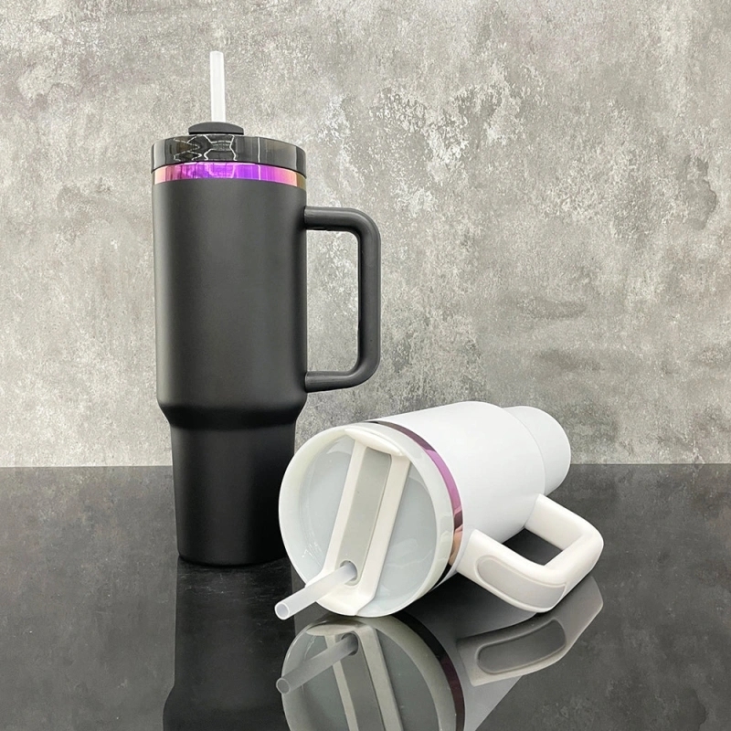 20 Pack USA Warehouse H2.0 40oz Purple Underneath Powder Coated Quencher Tumblers 40 oz Stainless Steel Cup