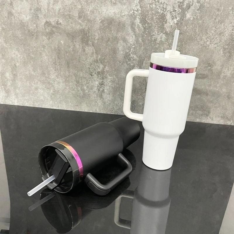20 Pack USA Warehouse H2.0 40oz Purple Underneath Powder Coated Quencher Tumblers 40 oz Stainless Steel Cup