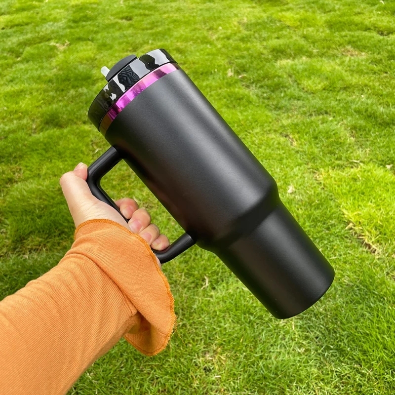 20 Pack USA Warehouse H2.0 40oz Purple Underneath Powder Coated Quencher Tumblers 40 oz Stainless Steel Cup