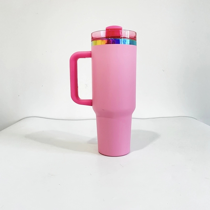 20 Pack USA Warehouse H2.0 40oz Powder Coat Mixed Color Rainbow Plated Tumblers 40 oz Cup for Laser Engraving