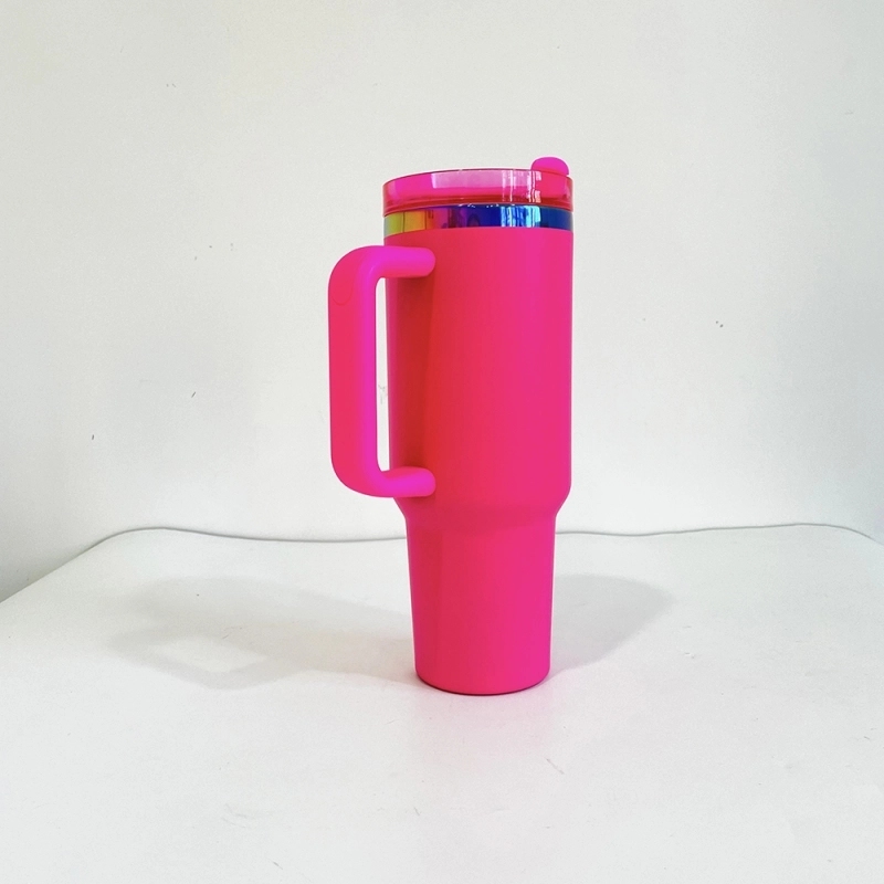 20 Pack USA Warehouse H2.0 40oz Powder Coat Mixed Color Rainbow Plated Tumblers 40 oz Cup for Laser Engraving