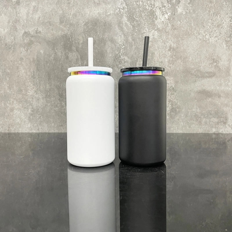 25 Pack USA Warehouse 16oz Rainbow Plated Vacuum Insulated Stainless Steel Can 16oz Stainless Steel Cup