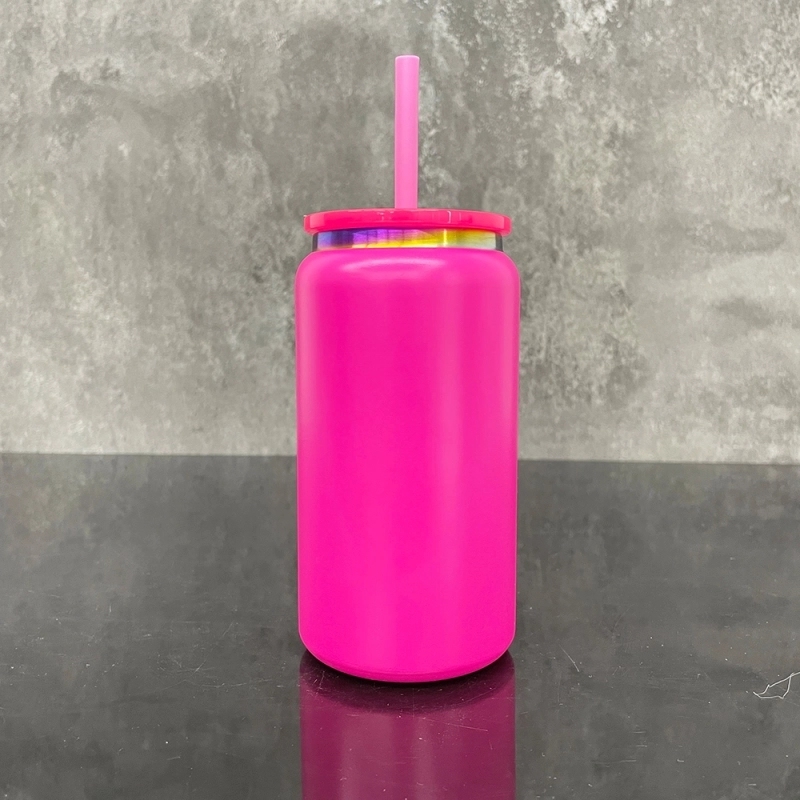 25 Pack USA Warehouse 16oz Rainbow Plated Vacuum Insulated Stainless Steel Can 16oz Stainless Steel Cup