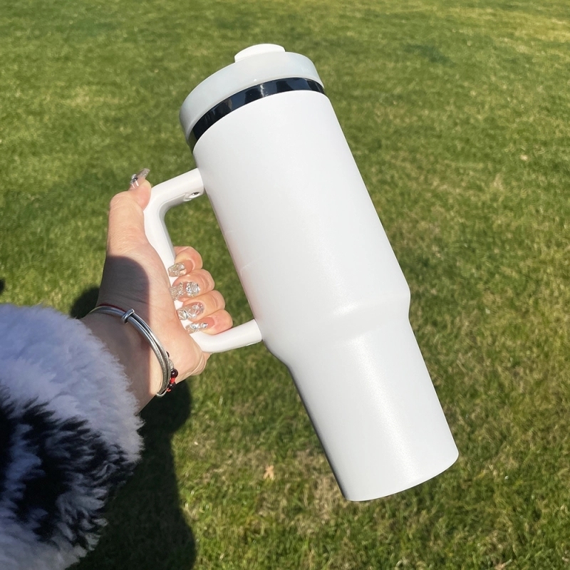 20 Pack USA Warehouse H2.0 40oz Power Coated Mirror Black Plated Tumbler 40 oz Stainless Steel Cup For Laser Engraving